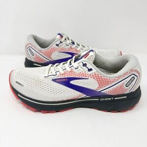 Brooks Ghost 14 Womens Size 10 B Running Shoes White Purple Coral 1203561B192